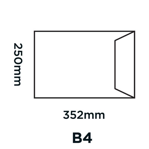 Blake Purely Packaging White Peel & Seal Board Back Pocket 352X250mm 120Gm2 Pack 125 Code 8111 3P Blake Envelopes