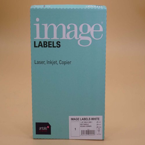 Image A4 Multiprint Permanent Labels FSC4 Rc199.6x289.1mm 1 Lab/Sh 100Sh/Pk  610832