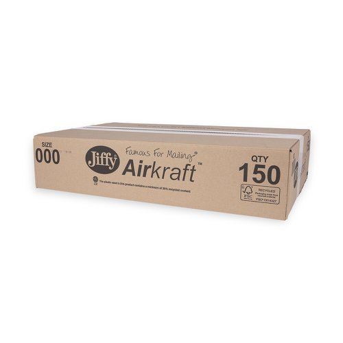 611433 Jiffy Airkraft Mailers 000 White Int 90x145mm Ext 120x160mm Box 150