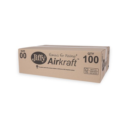 Jiffy Airkraft Mailers 00 White Int 115x195mm Ext 145x210mm Box 100  611432