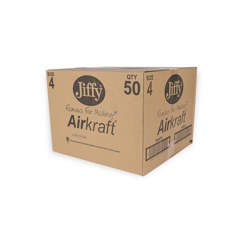 Jiffy Airkraft Mailers 4 White Int 240x320mm Ext 270x335mm Box 50