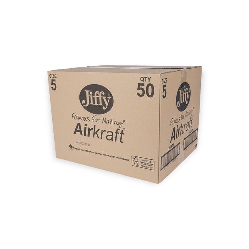 Jiffy Airkraft Mailers 5 White Int 260x345mm Ext 290x360mm Box 50  611438