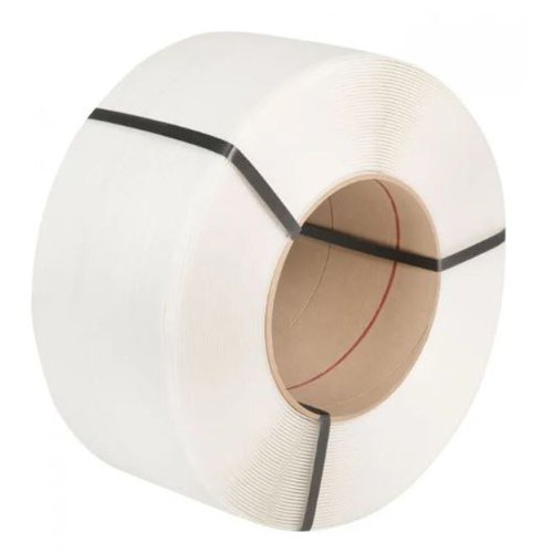 Polyproylene Machine Strapping White 135kg Breaking Strain 12mm x 2700m 190mm Core Pack of 2