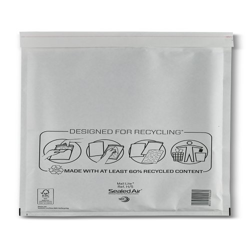 Sealed Air Mail Lite Mailers H/5 White Int 270mmx360mm Box 50