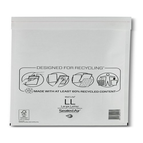 Sealed Air Mail Lite Mailers Ll White Int 230mmx330mm Box 50  612052