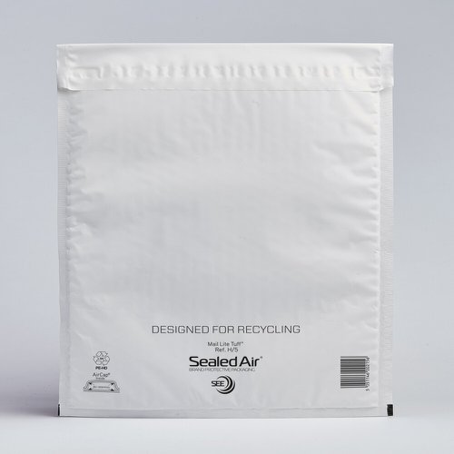 612104 Sealed Air Mail Lite Tuff Poly Bubble Mailer H/5 White Int 270mmx360mm Box 50