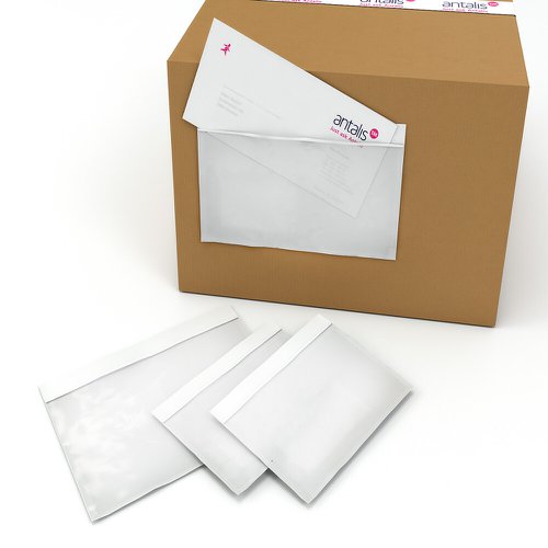 Self Adhesive Packing List Envelope Plain A4 318x235mm Pack 500  624589