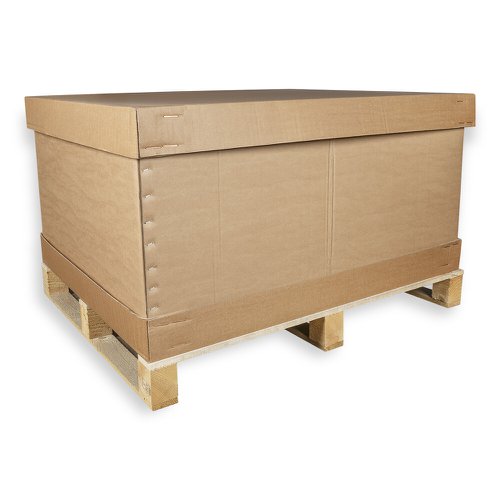Half Container Pallet Box 1070 x 870 x 550mm With Integral Heat Treated Pallet
