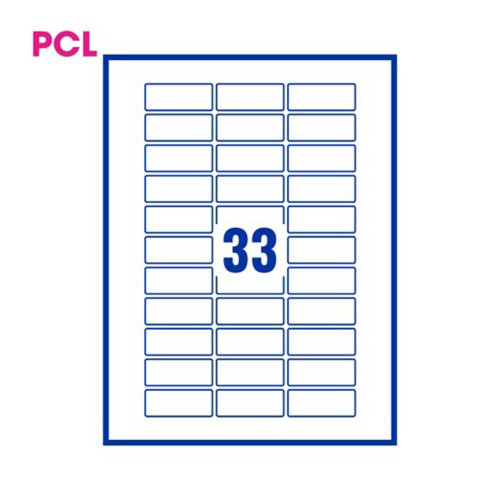 Pcl 54220W White Opaque Labels 200 Per Box 54mmx22mm 3P