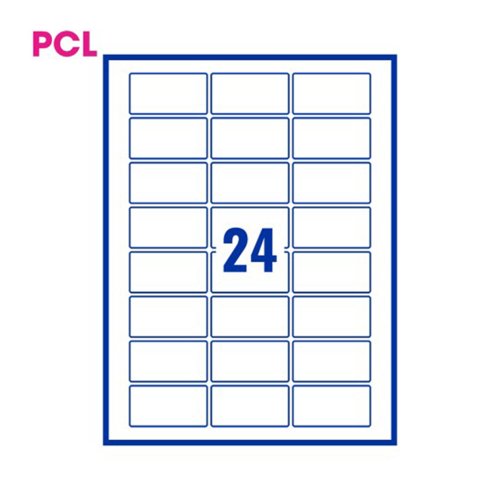 Pcl 62330W Labels 62mmx33mm 200Sh Per Box White Opaque Labels 3P