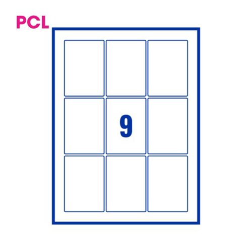 Pcl 63880W Labels 63mmx88mm 9 Labels Per Sh/200Sh Per Box 3P
