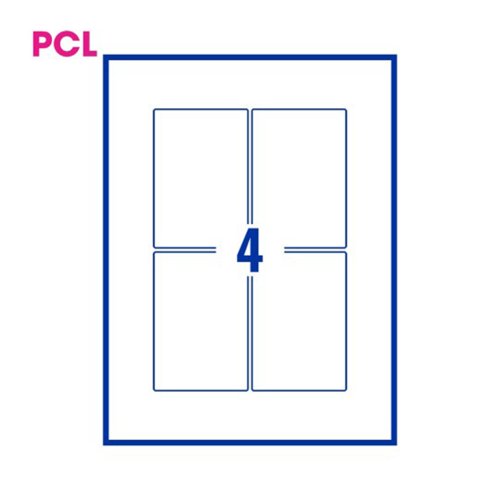 Pcl 75110Ow White Opaque Labels 200 Per Box 75mmx110mm 3P
