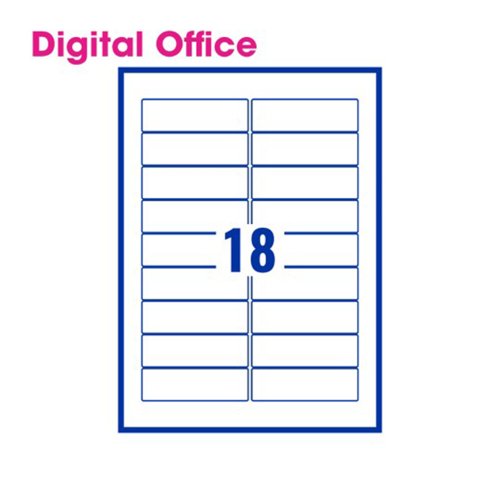 Pcl Labels Perm/White L18 96X30 18Up 1800 Labels Per Bx/100Sh Per Box 3P