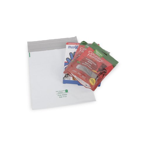 Polymailer 75% Recycled Heavy Duty Opaque White 250x310mm + 75mm Lip Pack of 100