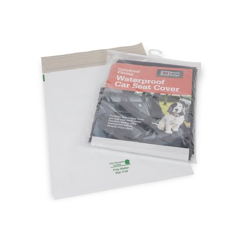 75% Recycled Polythene Mailers White 335x430mm + 75mm Lip PJ6 625525 [Box 100]