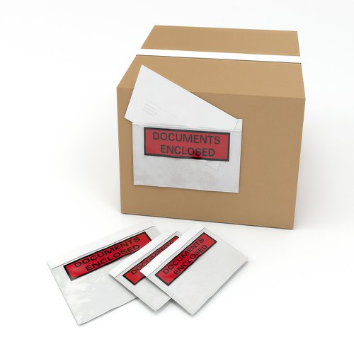 Self Adhesive Packing List Envelope Printed Doc Enclosed Dl 225x122mm Pack 1000