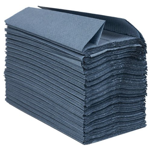 Purely Smile Hand Towels C Fold 1Ply Blue Case/2400 Techniclean