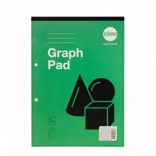616575 Rhino Refill Pad Graph 1:5:10 Headbound A4 50 Leaves Pack Of 6 Hag1 3P
