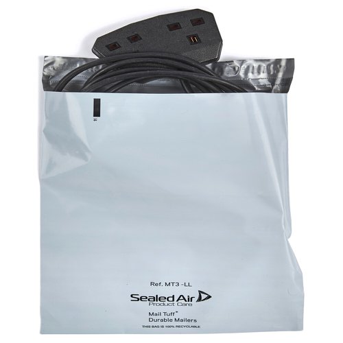 Sealed Air Mail Tuff Durable Poly Mailers Mt3 Grey250x350mm + 53mm Lip 100/Bx