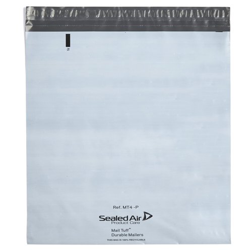Sealed Air Mail Tuff Durable Poly Mailers Mt4 Grey295x415mm + 49mm Lip 100/Bx