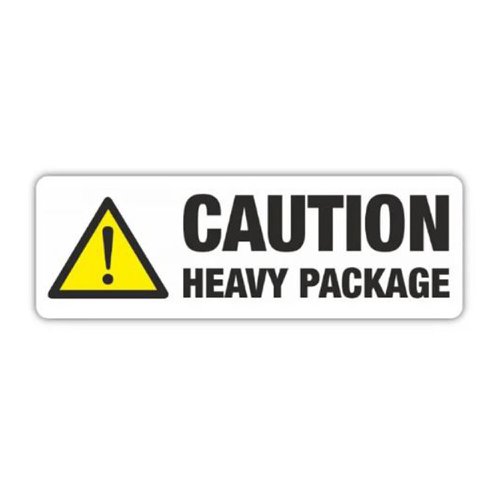 Transpal Parcel Labels, 148 x 50mm (printed CAUTION HEAVY PACKAGE)