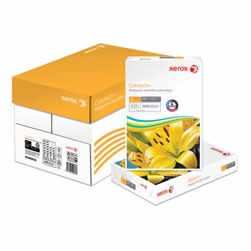 Xerox Colotech is the benchmark for colour digital printing. This uncoated, high white paper has a super smooth finish which enhances the brilliance and contrast on all your colour documents. Ideal for full colour documents produced on your office colour production device