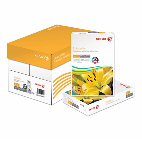 Xerox Colotech+ A4 Paper 120gsm Ream White (Pack of 500) 003R99009 XX99009 Buy online at Office 5Star or contact us Tel 01594 810081 for assistance