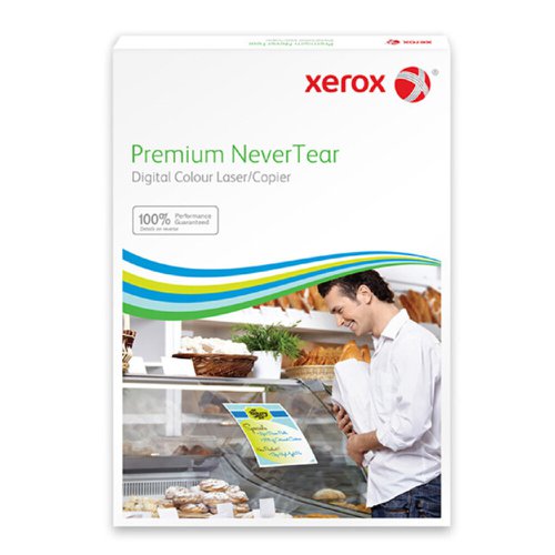 Xerox Prem.Nevertear Mattwht Clingfilm Sra3 60mic Paper Backed 250/Pk 007R91576