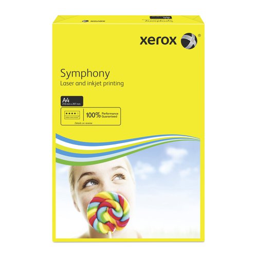Xerox Symphony PEFC2 A4 210X297mm 160Gm2 Strong Dark Yellow Pack Of 250 003R94275 Xerox