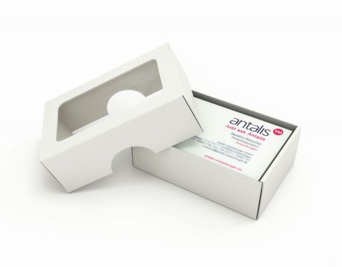 622922 | A range of business card and compliment slip boxes available in cardboard or polypropylene. Use For, Presentation of business cards and compliment slips, keeping products protected, specially designed for transport and storage.