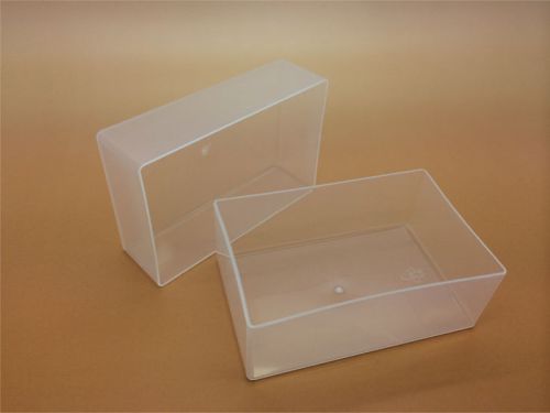 622922 | A range of business card and compliment slip boxes available in cardboard or polypropylene. Use For, Presentation of business cards and compliment slips, keeping products protected, specially designed for transport and storage.