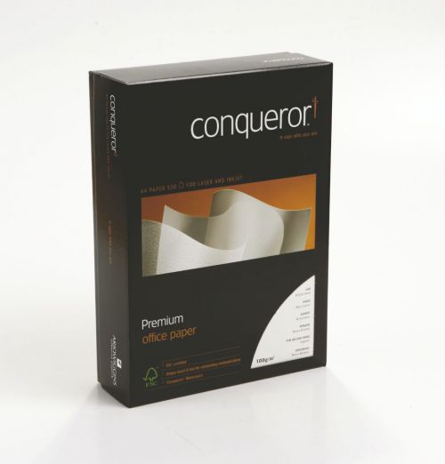 Conqueror Paper Laid Brilliant A4 White 100gsm Ream (Pack of 500) CQP0324032BWNW
