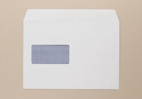 White wove wallet & pocket envelopes, ideal for general purpose correspondence, with a blue honeycomb opaque interior to ensure confidentiality.