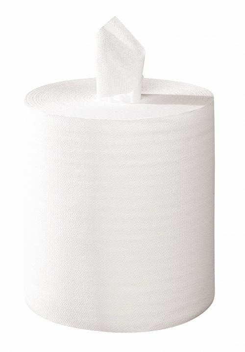 Tork 473474 Reflex M3 Mini Centrefeed Wiping Paper  2Ply White 200 Sheets 190mmx67m Roll [Pack 9]