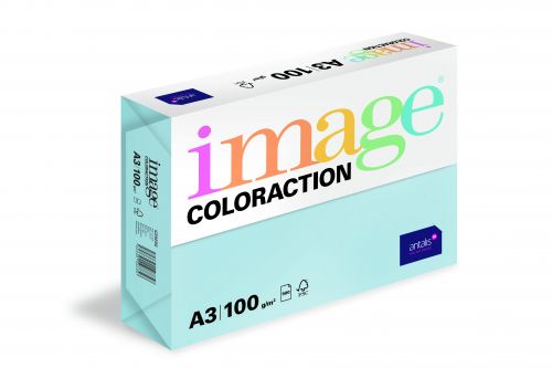 Coloraction Tinted Paper Pale Icy Blue (Iceberg) FSC4 A3 297X420mm 100Gm2 Pack 500