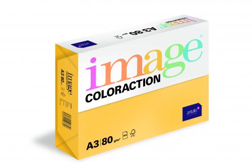 Image Coloraction Tinted Paper A3 80gsm Gold Hawaii (Pack 500) 89632 610958