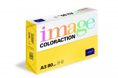 Image Coloraction Tinted Paper A3 80gsm Dark Yellow Sevilla (Pack 500) 89640 610962