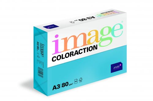 Image Coloraction Tinted Paper A3 80gsm Deep Blue Stockholm (Pack 500) 89336 610912