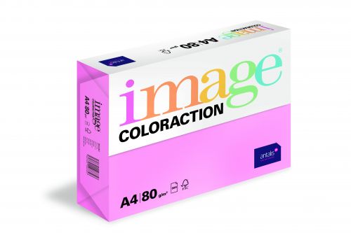 Image Coloraction Tinted Paper A4 80gsm Neon Pink Malibu (500) 96767