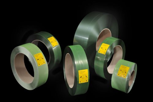 Polyester Green Strap 16-4M100GP 15.5mm x 2000m 0.6mm 401kg Break Card Core