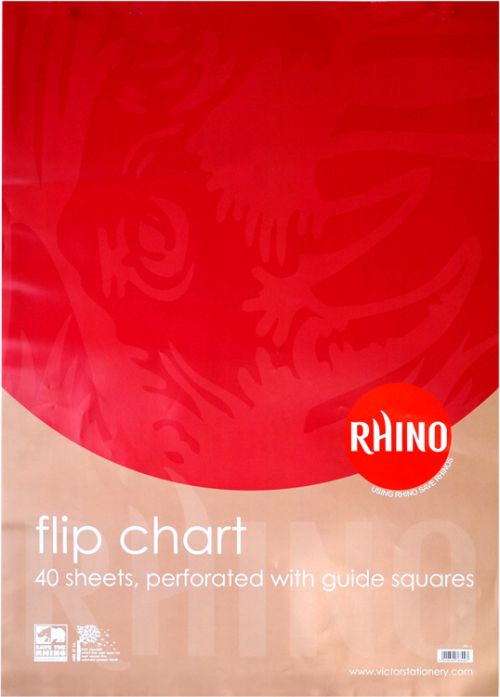 616483 Rhino Numeracy Flip Chart Perforated Head Ruled 50mm Square A1 30 Leaves Pack Of 5 Renfc 3P