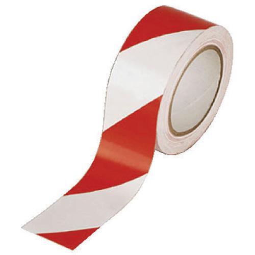 PVC Hazard Tape White And Red 50mm X 33m Pack 6
