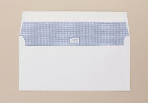 A quality envelope for when impressions count, these Thames envelopes, made from quality 100gsm white paper and feature an easy to use, secure peel and seal closure.  The DL envelopes are suitable for an A4 sheet folded twice or an A5 sheet folded once.  This bulk pack contains 1000 white envelopes.
