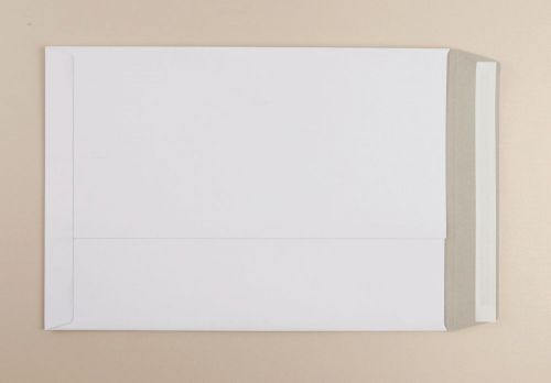 100% recycled white board envelopes, ideal for calendars and other marketing communications. Use For, All postal applications where contents require all round protection from folding or creasing. Techniques, Ball point/pencil writable.  Also receptive to adhesive/gummed address label.  Some grades printable by flexo/offset litho overprint.  Pre-test required.