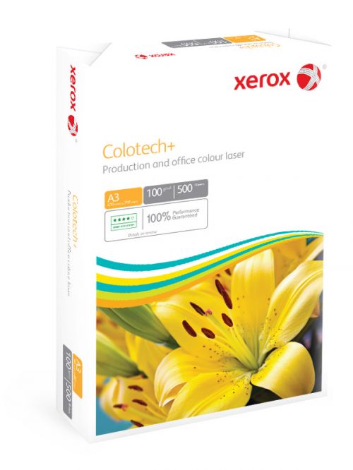 Xerox FSC Colotech+ Digital Colour Paper Prem Ream-Wrapped ColorLok 100gsm A3 White Ref 64462[500 Sheets]