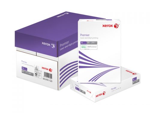 Xerox Premier Copier Paper Multifunctional Ream-Wrapped PEFC 80gsm A4 White Ref 62320 [500 Sheets]