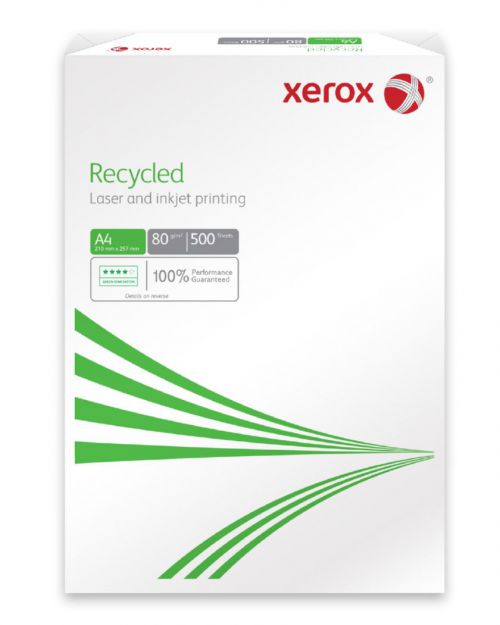 Xerox recycled tinted papers are made from 100% Post Consumer Waste (PCW) and are ideal for everyday home or office printing. De-inked without bleaching and free from optical brightening agents (OBA). Wrapped and packed in recycled material