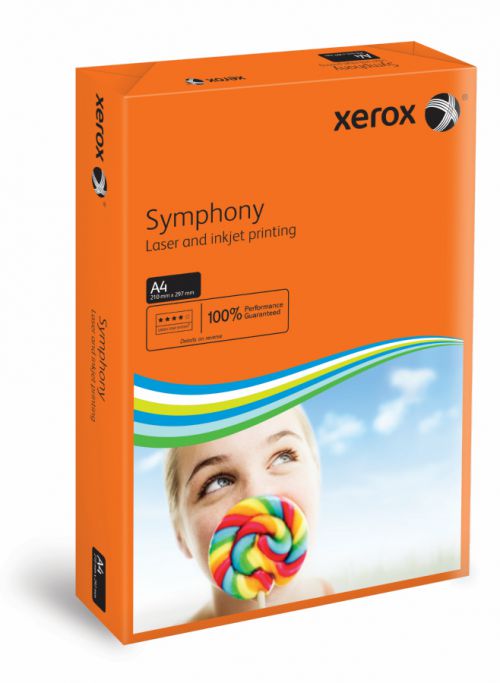 Xerox Symphony A4 Paper 80gsm Deep Tints Orange Ream 003R93953 (Pack of 500) 003R93953