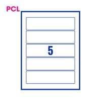 Pcl19050Ow Labels 50X190 Opaque White 5/Sheet 1000 Per Box