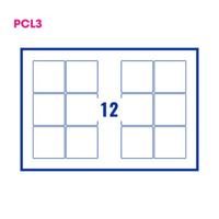 Pcl3 Digital Labels White M/C Gloss Perm 80x80mm 12 La/Sht 100Sht/Box 3P